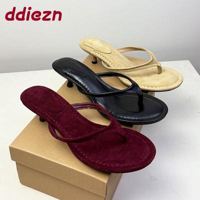 Модные Элегантные Женские Босоножки на Каблуке Обувь Женские Шлепанцы Обувь с Круглым Носком Модные Повседневные Женские Босоножки на Низком Каблуке Обувь Большого Размера
