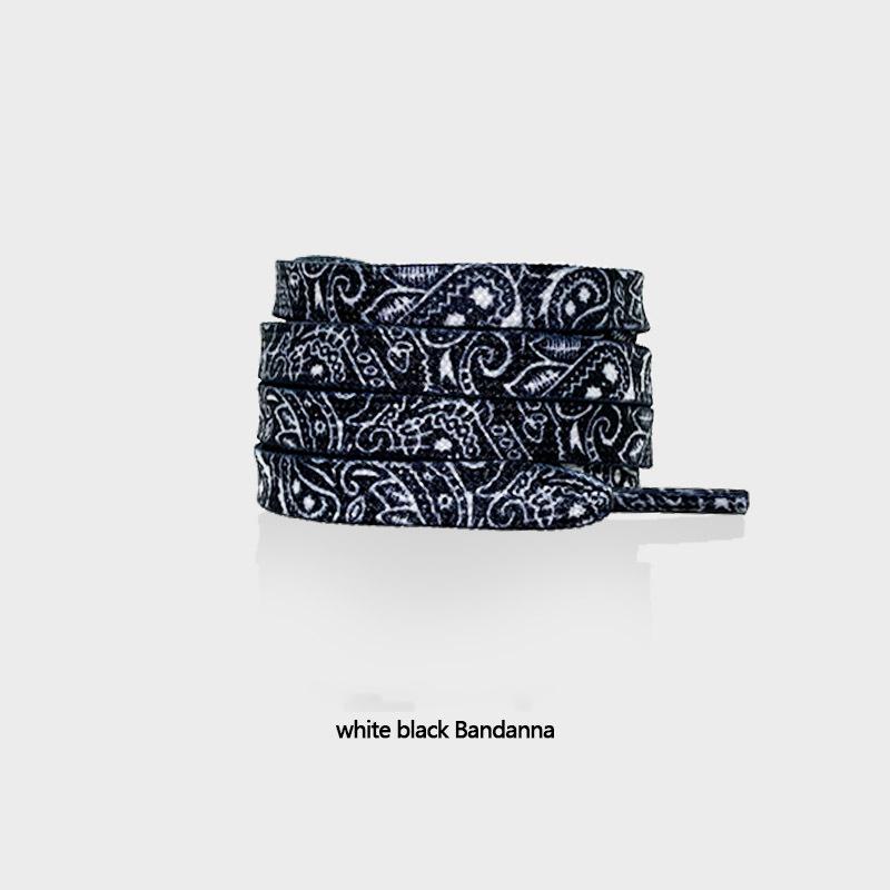 Gilding Flat Shoe Laces Cashew Flower Shoelaces for Sneakers Hand-painted Sports Casual Basketball Tennis Shoelace Shoestrings