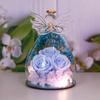 Yousheng Eternal Roses in Angel Glass Cover Настольные консервированные цветы Angel Preserved Roses Рождественские подарки для мамы, бабушки, жены