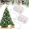 30m Crystal Bead Garlands Iridescent Beaded Garland Strand Roll Hanging Christmas Decorations Indoor Home Decor String Diamond Beads