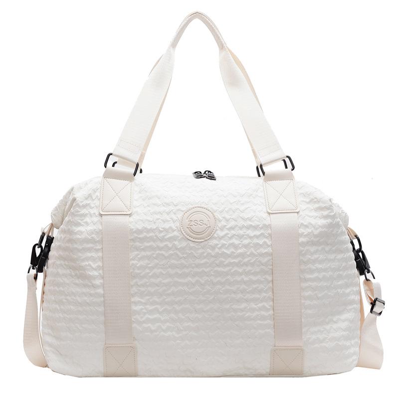 Women's fashion storage bag pleated model going out fresh color portable travel bag dry and wet separation sports fitness bag