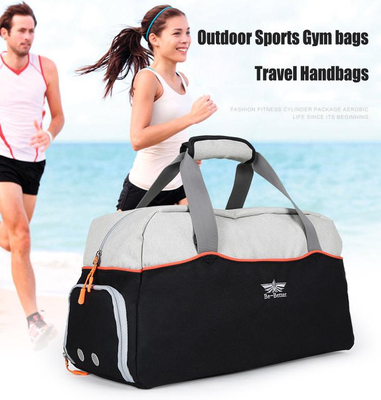 Спортивный тренажерный зал, тренировочный топ, парусиновая сумка для путешествий, фитнеса, йоги с карманом для обуви, водонепроницаемая сумка через плечо