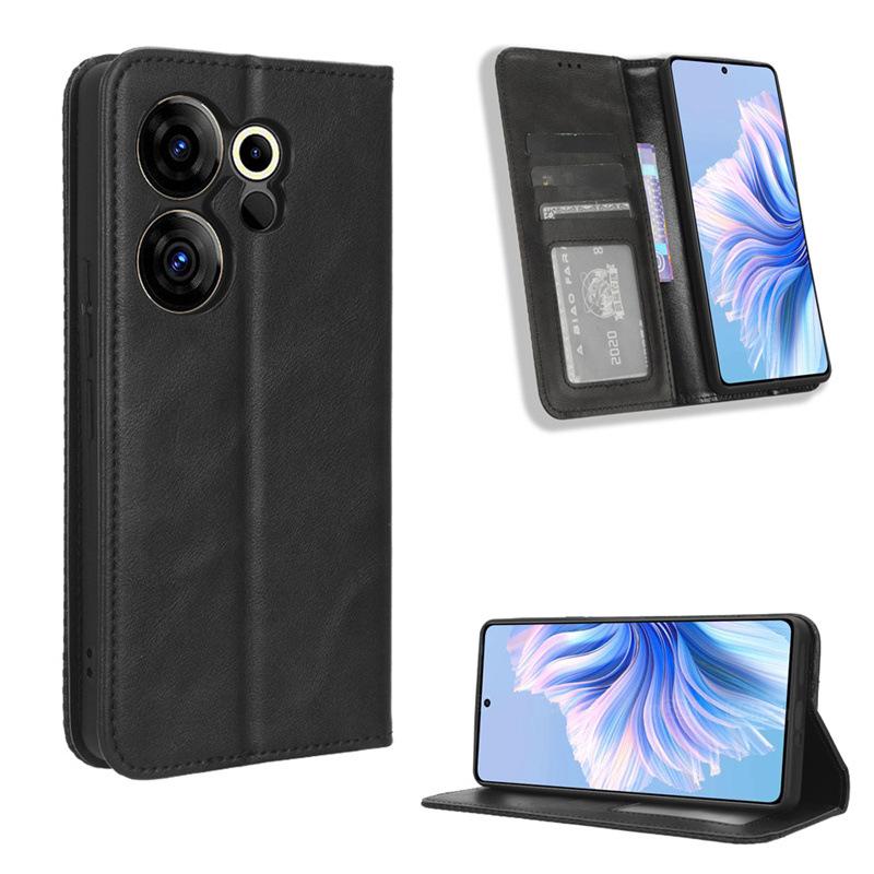 Флип-чехол для Tecno Camon 20 Premier 5G кожаный чехол [Flip Vintage Leather] кошелек противоударный прочный ретро-чехол для телефона