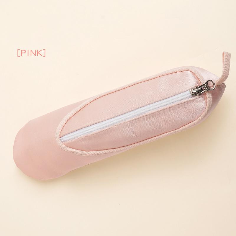 Балетки, креативный дизайн, косметичка с сердечком для девочек, женский пенал для хранения канцелярских принадлежностей, студенческий пенал