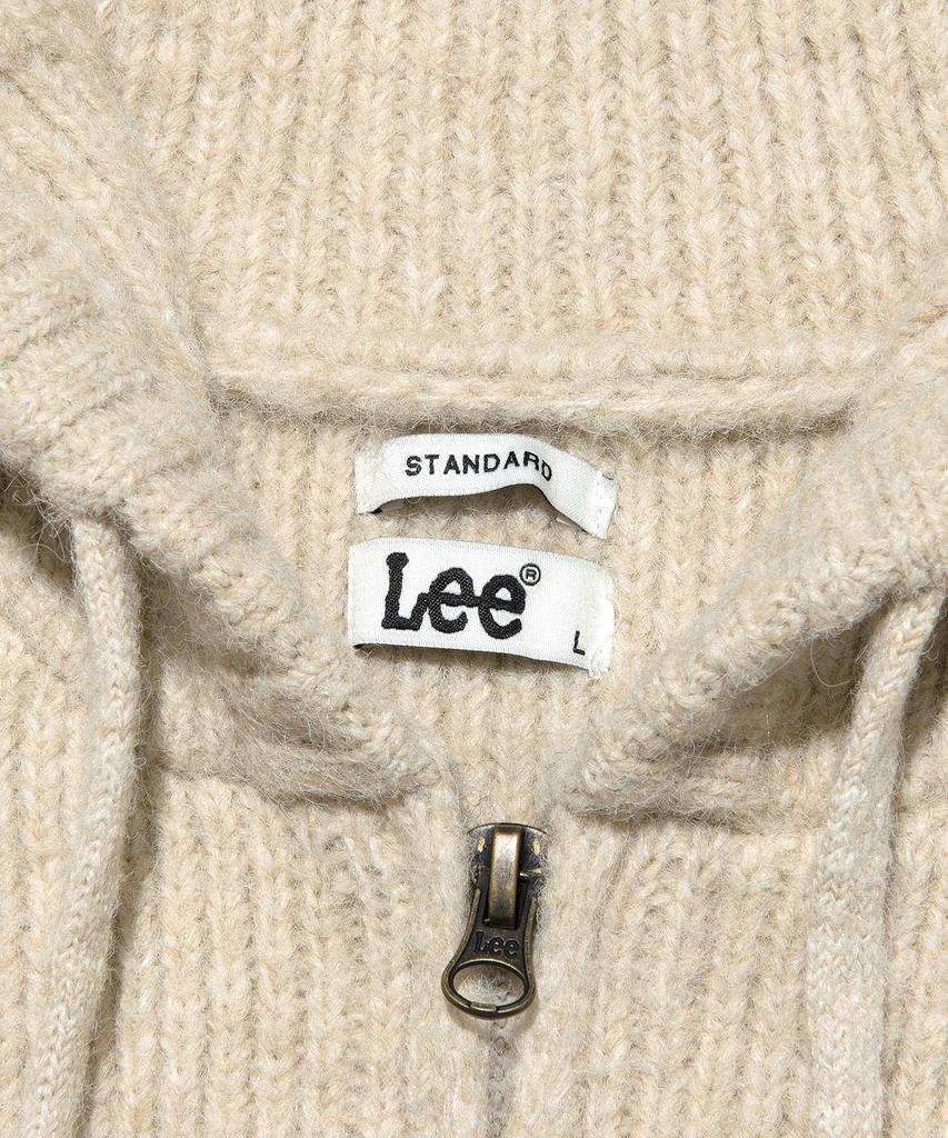Вязаный жилет с капюшоном Lee Бежевый