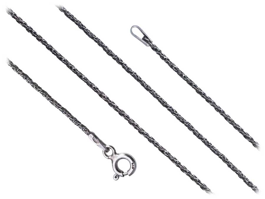 Krótki Srebrny Damski Naszyjnik Z Kotem Oksydowany Kotek Kot Choker 38 Cm