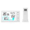 Thermohythmic Meter Wireless Weather Station with Barometer Sensor 4.4" LCD Display Indoor Outdoor Temperature Humidity Monitor