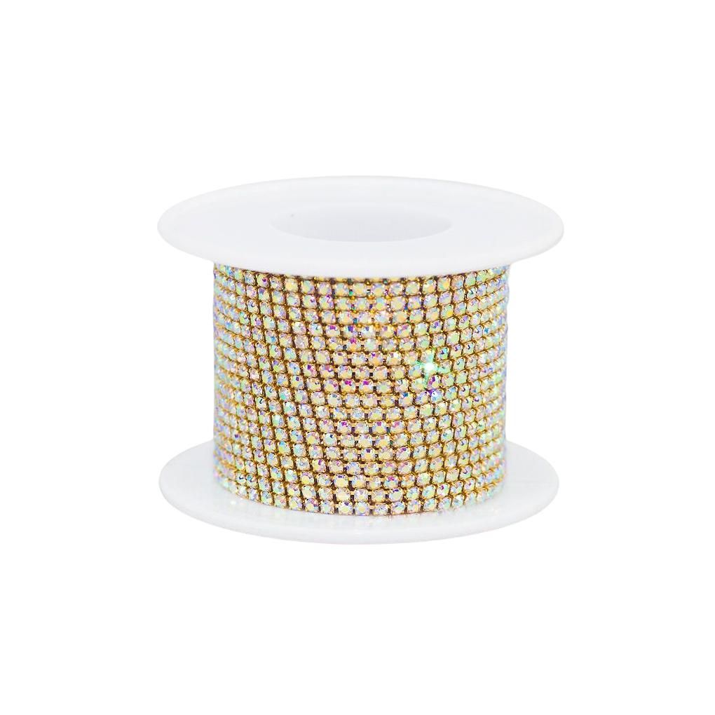 Rhinestone Link Chain Craft Jewelry Necklaces Cup Chains Colorful Shiny Trimming Sewing Supplies Accessories Decorations