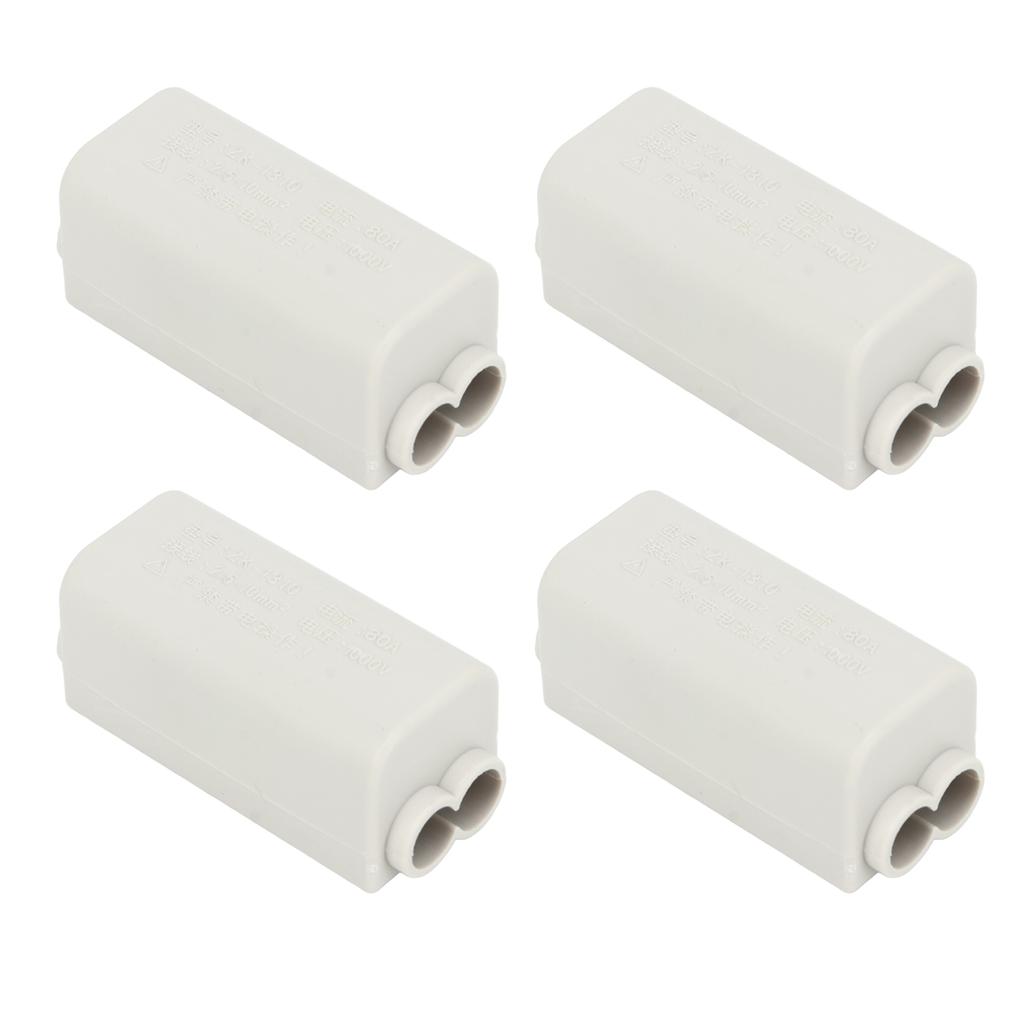 4PCS 2 In 2 Out Cable Terminal Block Connector 1000V Strong Conductivity Heat Dissipation for Top