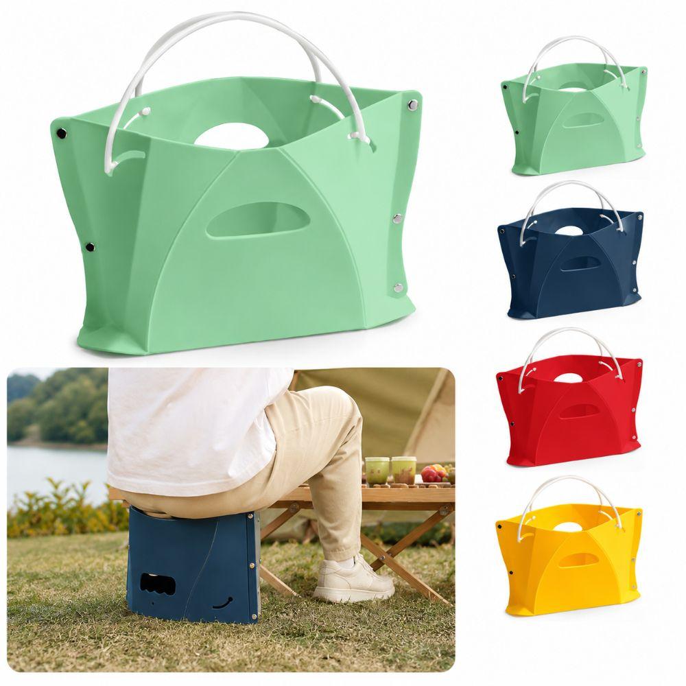 with Lanyard Outdoor Storage Chair Lightweight Portable Stool Camping, Fishing, Beach