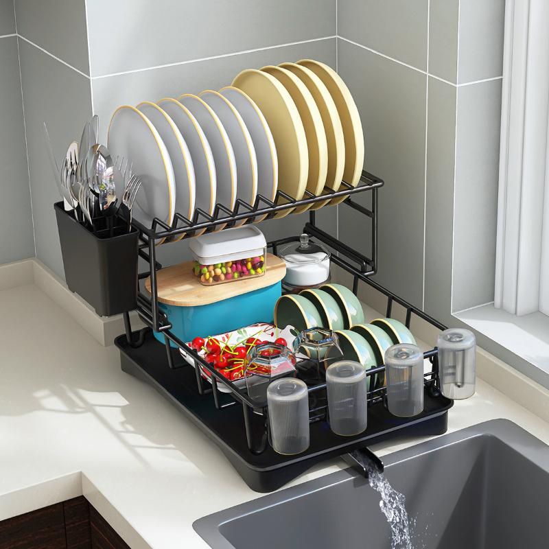 Kitchen Sink Countertop, Drain Bowl Rack, Drain Basket Rack, Dish Storage Rack, Drain Bowl Chopstick Rack, Store Items