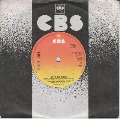 7-дюймовая пластинка BILLY JOEL Until The Night SCBS7242 CBS 1979 UK Rock Б/у