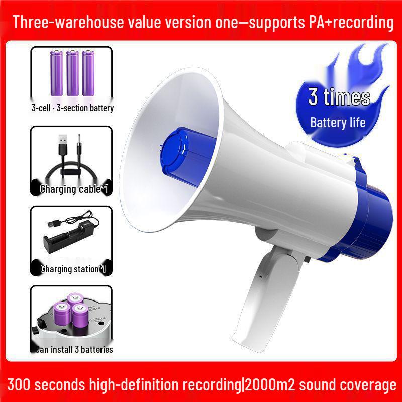 Handheld Megaphone Voice Amplifier: Super Loud Speaker with Recording for Public Announcements