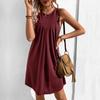 Women's Stylish Clothing Summer Women's Dress Solid Color Sleeveless Vest Skirt Beach Vacation Casual Dresses