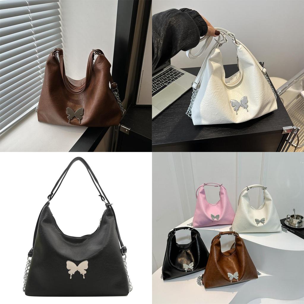 Chic Seam Stitching Tote Bag For Women 2024 Spring New Fashion Commuter Shoulder Bag