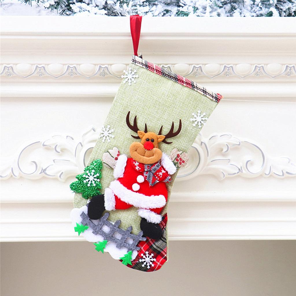 4pcs Fashion Christmas Stockings Gift Bag Christmas Tree Decoration Supplies
