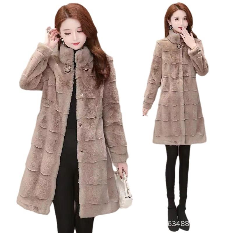 2024 зимняя экологически чистая датская норковая шуба женская средняя и длинная 40-60 лет среднего возраста теплое утолщенное высококачественное пальто