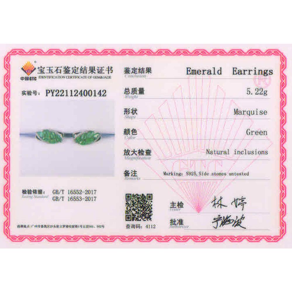 Новые серьги-кольца с натуральным изумрудом, комплект ювелирных изделий, легкие роскошные модные женские изысканные ювелирные изделия из стерлингового серебра 925 пробы