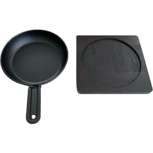 Ishigaki Skillet, 15cm, Inner Diameter 14.1cm X Depth 2.7cm, Snack Skillet with Base, Cast Iron, Direct Heat, Induction Cooking Compatible, Oven, Gril