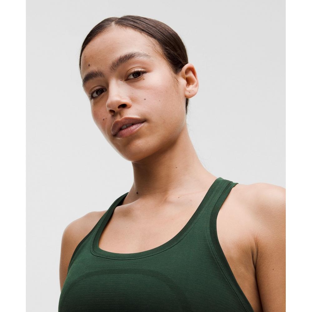 Lululemon Майка-борцовка Swiftly Tech 2.0, длина до талии, зеленый цвет, зеленый цвет, зеленый цвет