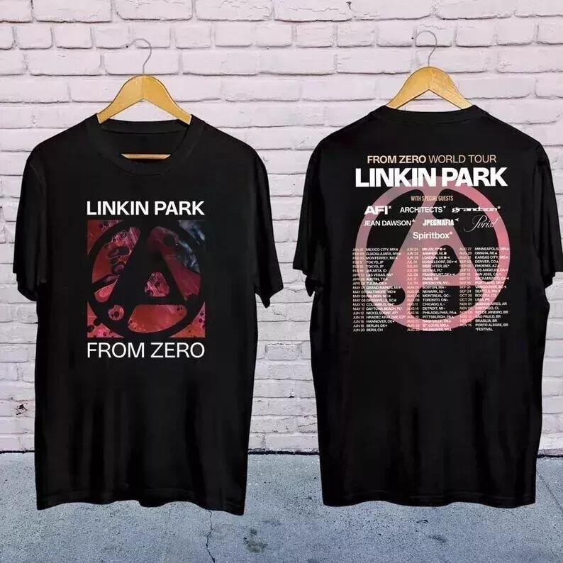 Футболка Linkin Park From Zero World Tour 2025, Футболка на концерт Linkin Park 2025, Унисекс Футболка
