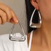 Преувеличенные Неправильные Геометрические Серьги-Кольца Модные Простые Универсальные Идеальные Женские Повседневные Вечеринки Свидания Ношение Серег