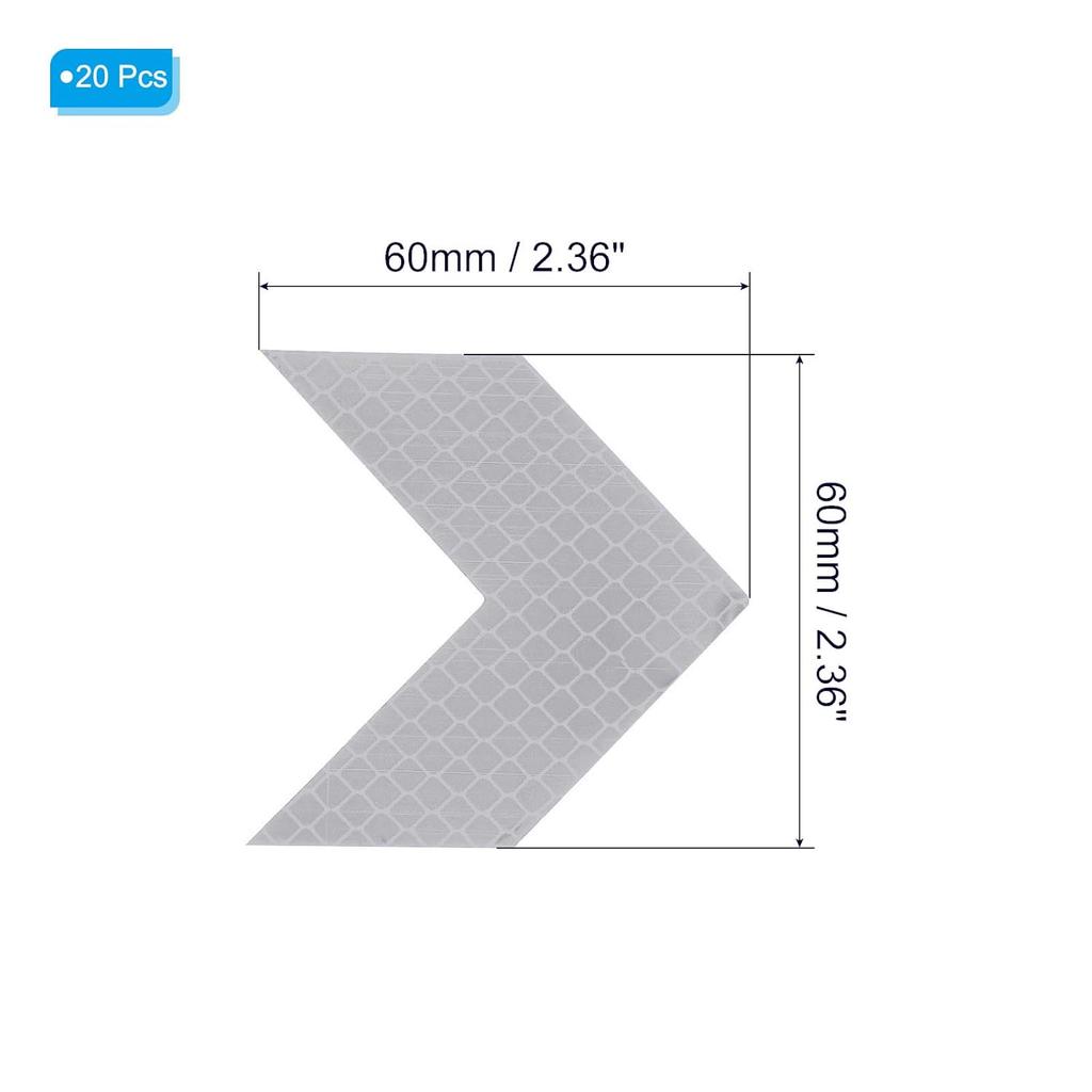 PATIKIL Reflective Stickers, 30 Pcs Safety High Visibility Reflective Sticker Waterproof Driveway Reflectors for Bicycle, Motorcycle, Fluorescent