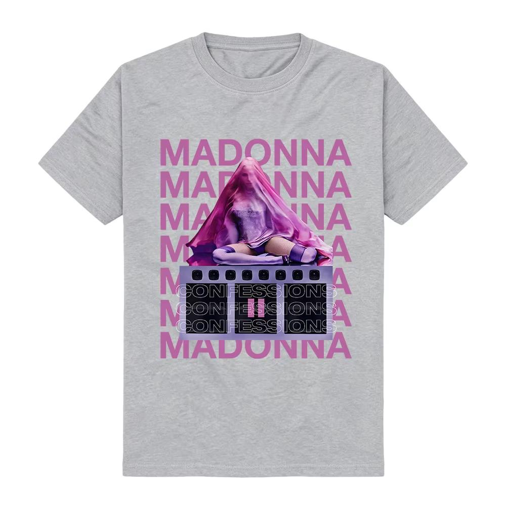 Women Streetwear Madonnaa CONFESSIONS II Tees Graphic Print Man's Clothing Casual Fashion Polyester T-shirt O-neck Design T Shirts