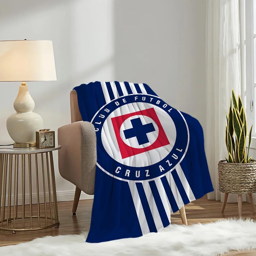 C-Cruz Azul F-Fútbol Club Football Blanket Blanket for Couch Sofa Travel Home Hiking Picni Bed Beding Flannel Blanket gift