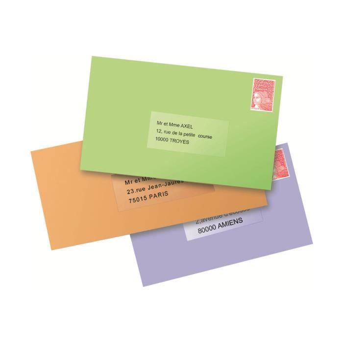 Avery Clair 63.5 X 38.1 Mm 525 Étiquette(s) (25 Feuille(s) X 21) Étiquettes Adresses