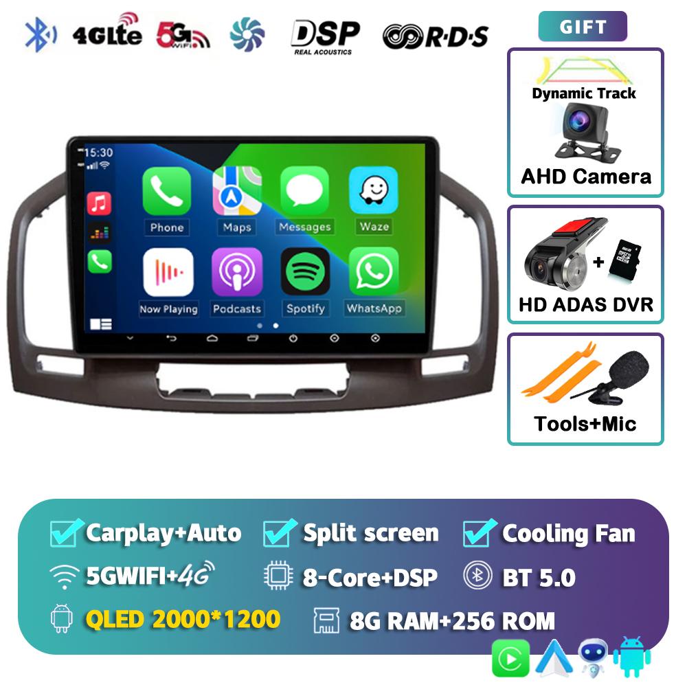 Android 14 Carplay Auto для Buick Regal Opel Insignia 2009 2010 2011 2012 2013 Автомобильный радиоприемник Мультимедийный проигрыватель Стерео GPS WIFI+4G BT
