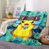 Pikachu Darkrai Adventure Flannel Blanket Super Soft Warm Cozy Blanket For Sofa Bed Office Travel Allseason Home Decor Gift