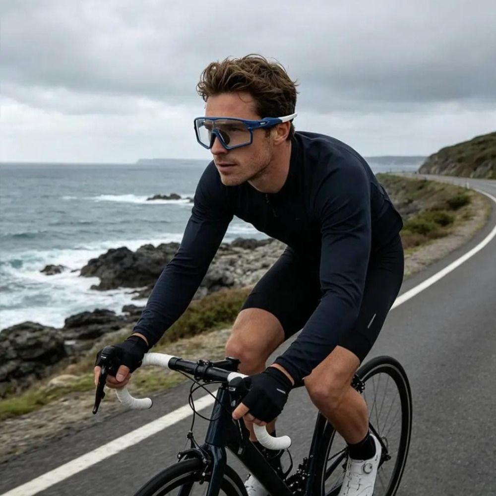 UV400 Photochromic Cycling Glasses Turned Up Sports Sunglasses Photochromic Bike Glasses Summer