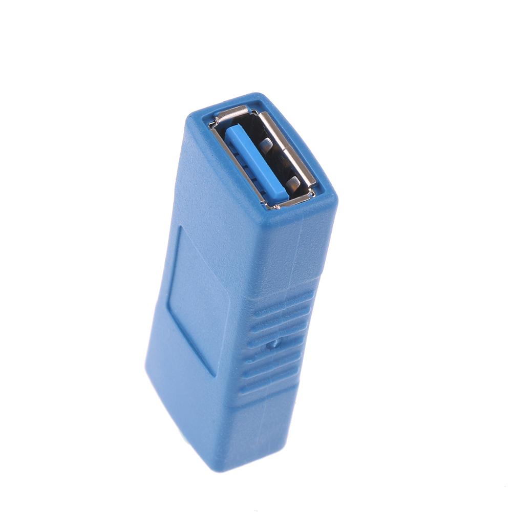 F/F Consumer Electronics Black Blue Coupler Gender USB 3.0 Adapter Connector Type A Female To Female