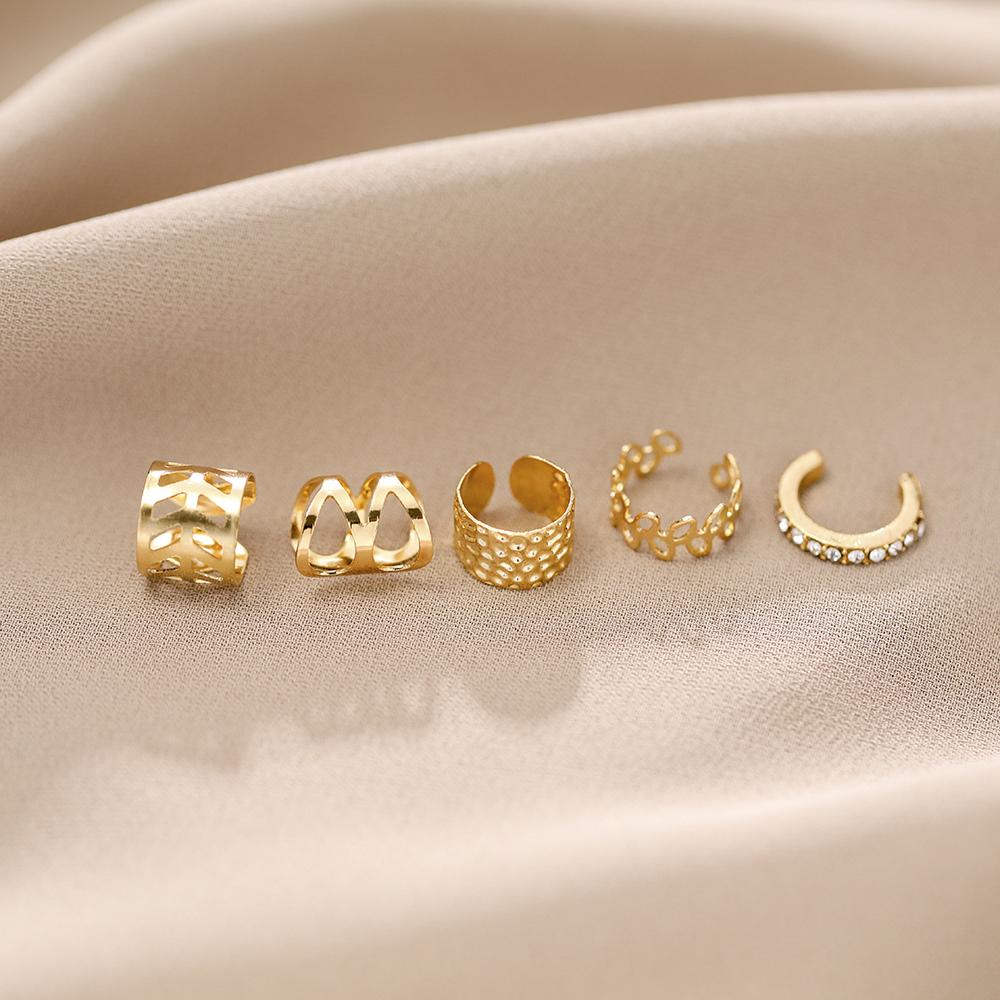 Мода Циркон Серьги Клипса Женский Серьги Набор Мода Панк Стиль