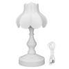 Flower Night Lamp Bedroom Mini Retro Table Bedside LED Eye Protective Light Rechargeable for