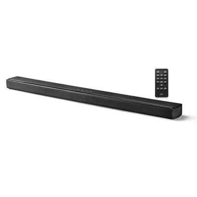 Саундбар Sanwa Direct 100 Вт [Высота 4,5 см] HDMIBluetoothОптический цифровой3,5 ммRCA с пультом дистанционного управления, Совместимый с ARC, 2 сабвуфера, ТВ-динамики