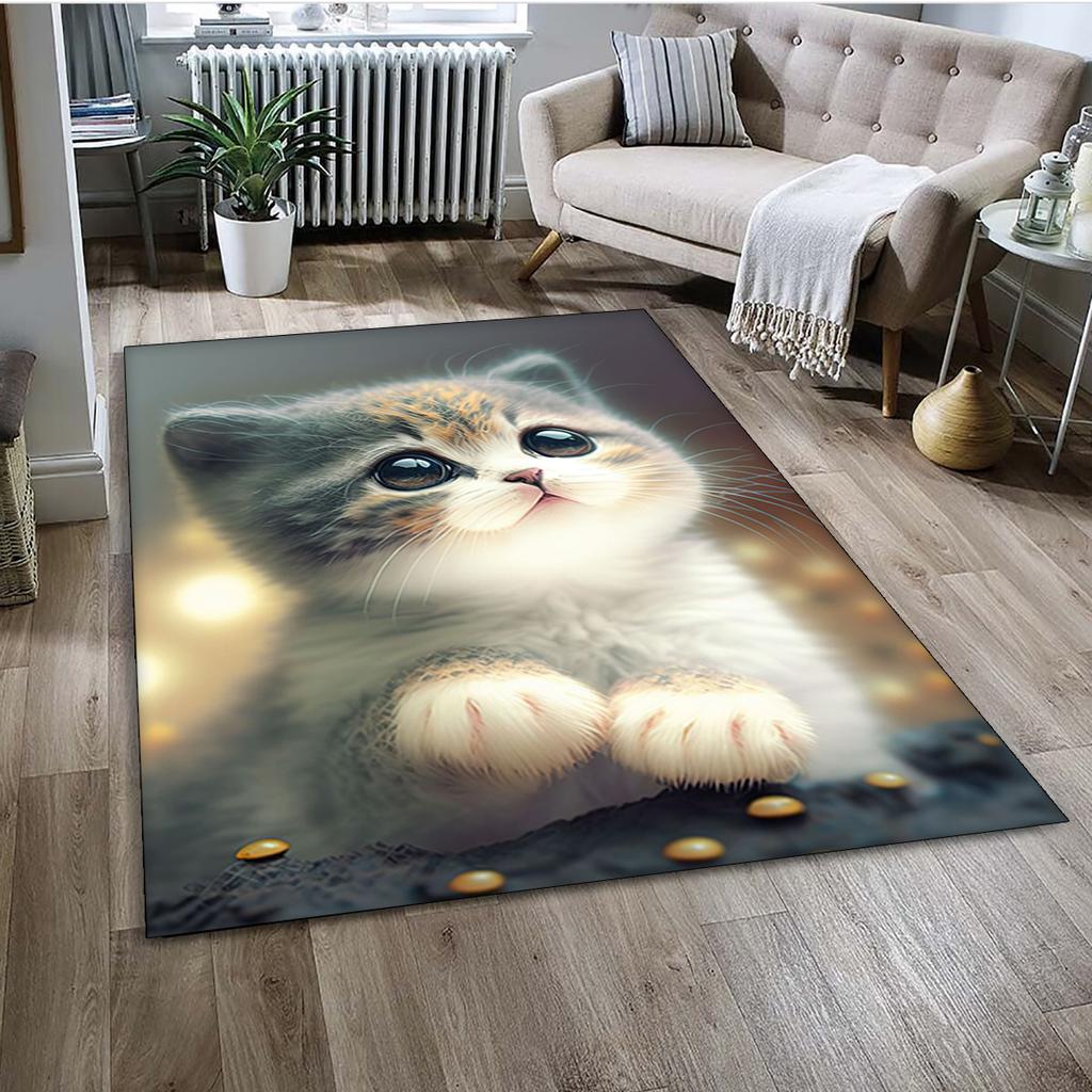 Милый мультяшный ситцевый кот, кот Гарфилд, персидский кот, ковер Ragdoll, ковер для дома, гостиной, спальни, дивана, коврик для двери, декор, детский нескользящий коврик