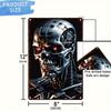 HD Жестяная табличка Терминатор Т Эндоскелет Винтажный Настенный Декор Ретро Sci-Fi Робот Череп Искусство Металлическая Жестяная Табличка для Мужской Комнаты