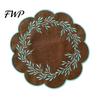 Kitchen Table Protector 14.96'' Placemat with Wavy Lace Embroidered Design Dining Mat Insulated Decorative Non-Slip Oil-Resistant Easy Clean