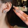 Изысканные серьги-бабочки из серебра 925 пробы с цирконами и ажурным узором для женщин