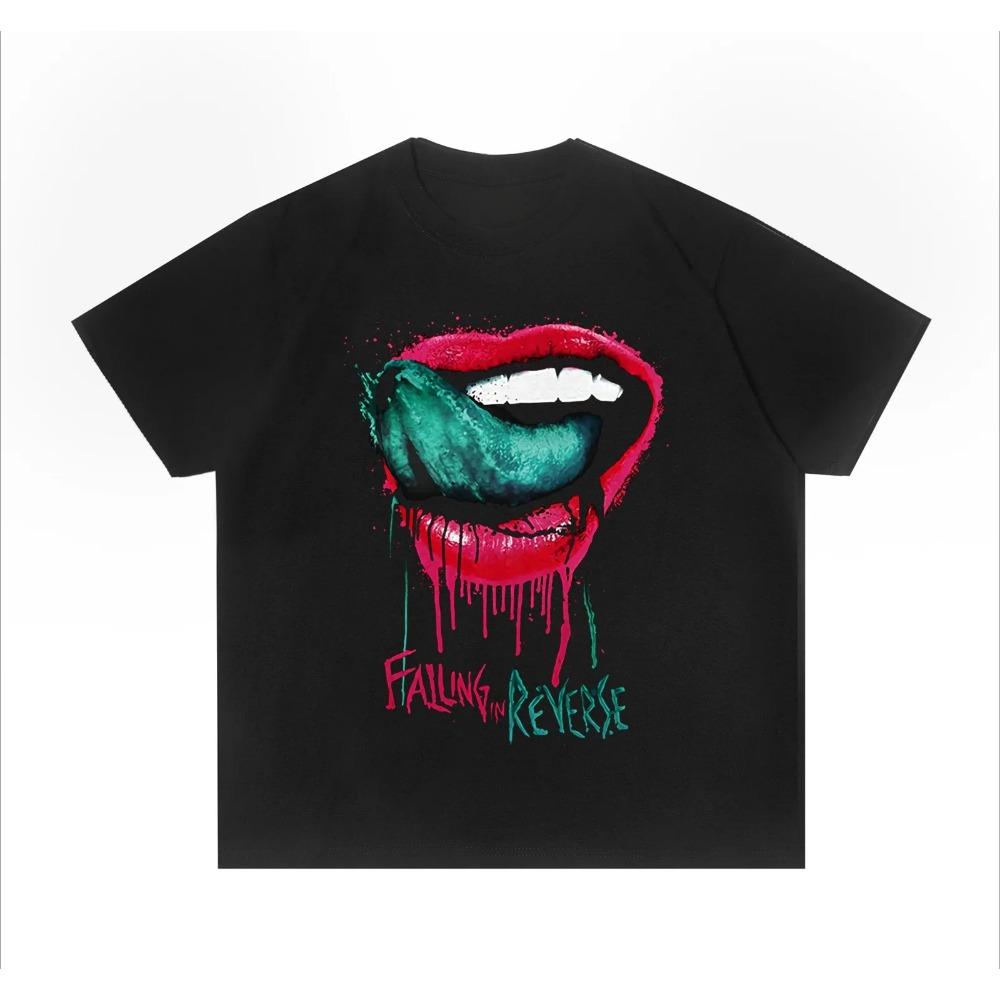 Футболка с принтом Reverse Band Direct Injection Falling Heavy Metal Rock, короткий рукав, вес