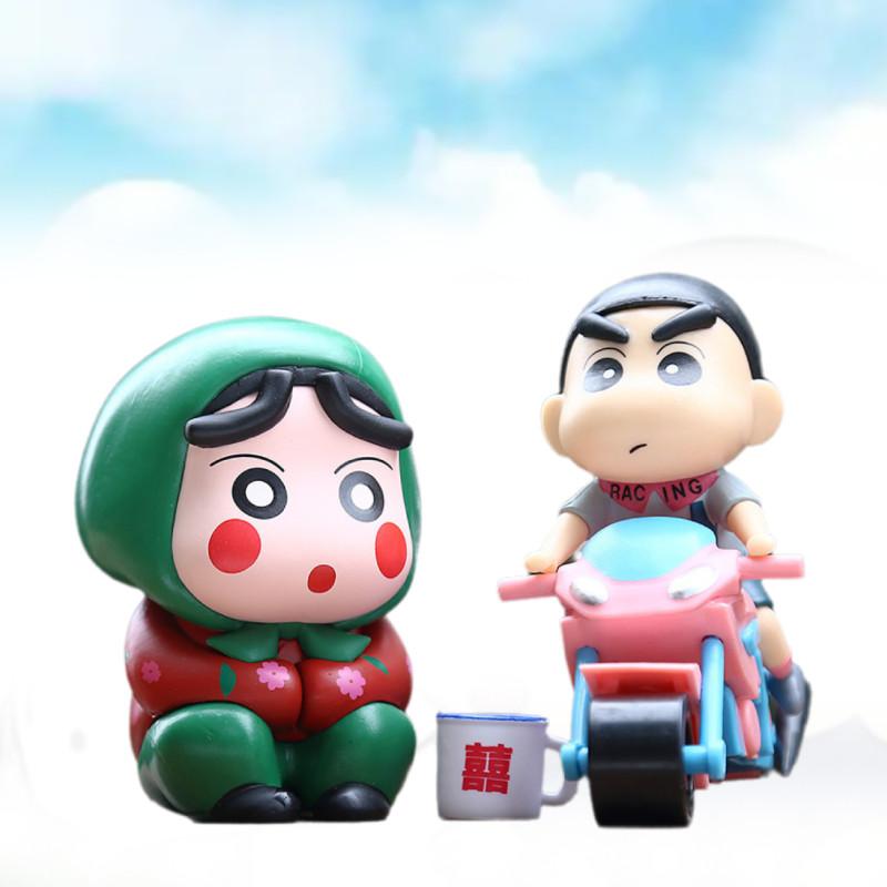 Креативная ПВХ фигурка мотоциклиста Шинноске, милая, необычная настольная декорация, идея для подарка