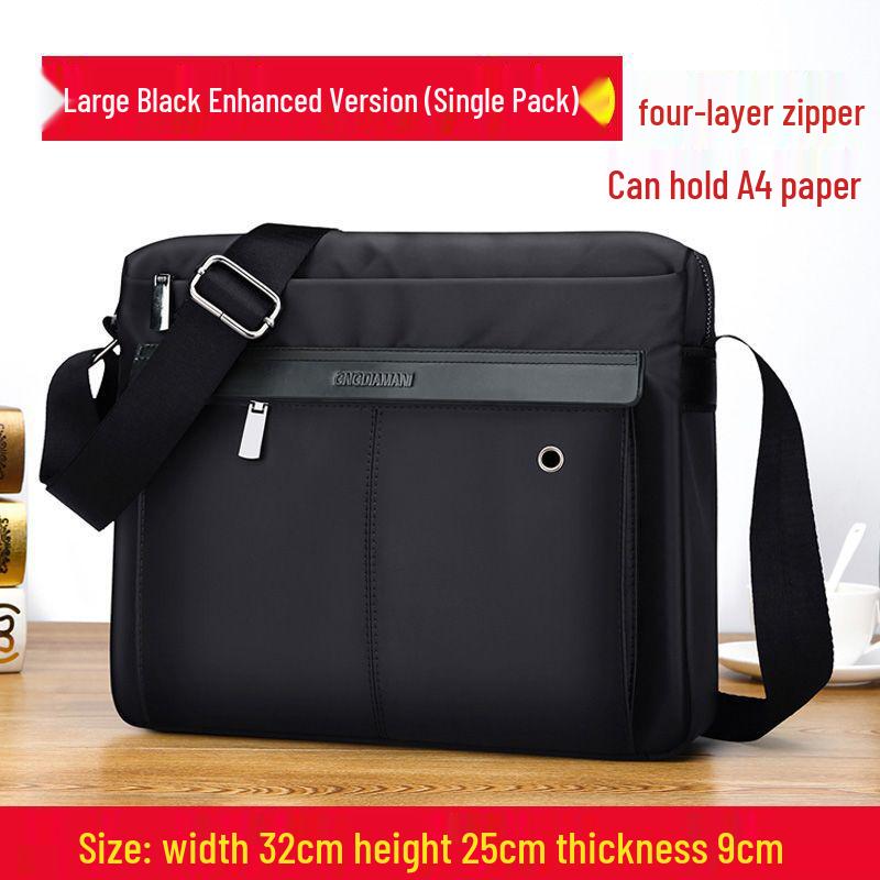 Men's Waterproof Oxford Cloth Crossbody Shoulder Bag - Large Capacity Canvas Messenger Backpack