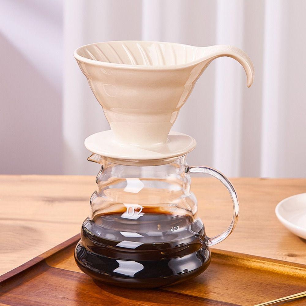 Reusable Ceramic Coffee Filter Cup V Shape Design Espresso Coffee Dripper Coffee Making
