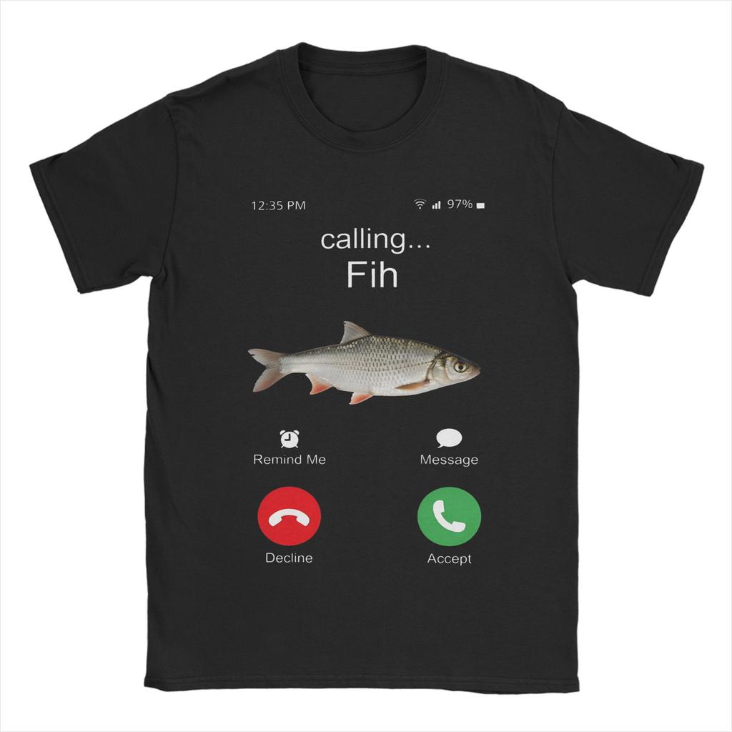 Shrim Is Calling Fih Is Calling Message Decline Accept Tee Shirt For Unisex Unisex Gift T Shirts Clothing