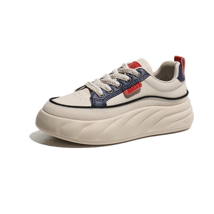 Белые женские кроссовки на платформе летние на шнуровке с толстой подошвой вулканизированная обувь женская из искусственной кожи дышащая спортивная обувь женская