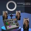Звуковая карта F998 Live Audio Interface с DJ-микшером, эффектами и сменой голоса, Bluetooth-стереомикшер для YouTube-стриминга