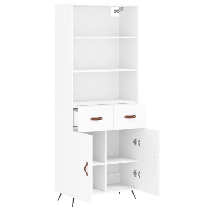 VidaXL Highboard White 69.5x34x180 Cm Engineered Wood 3200489