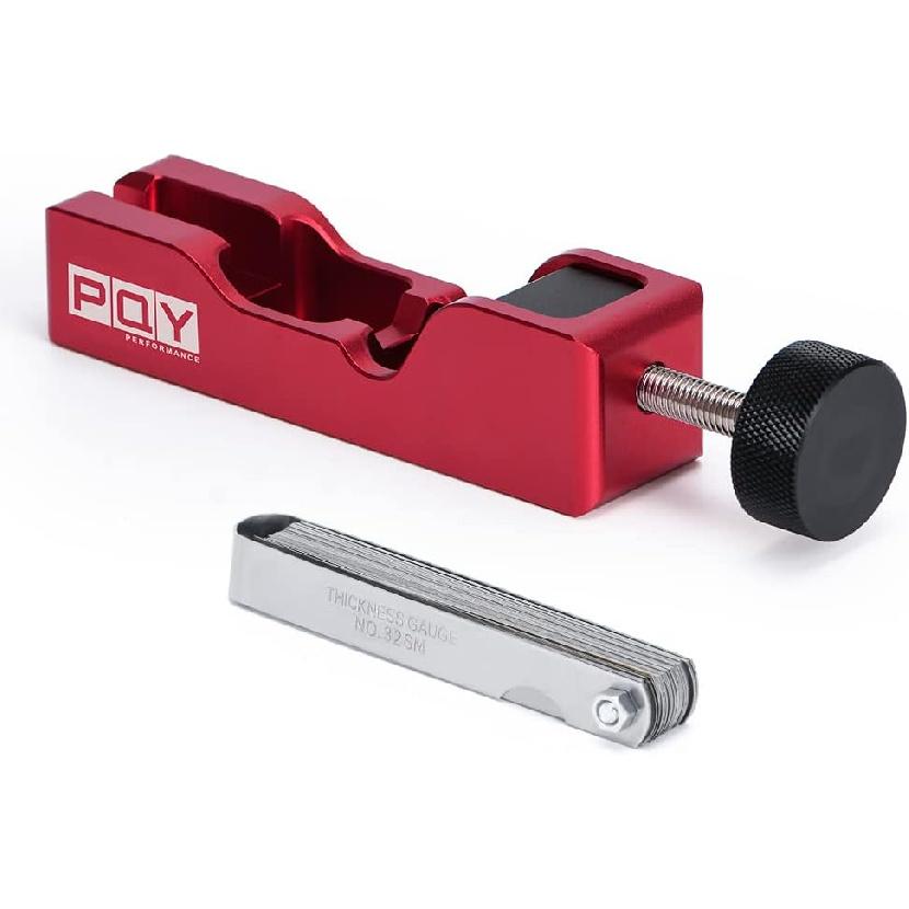 Universal Spark Plug Gap Tool With 32 Blades Steel Feeler Gauge For Most 10Mm 12Mm 14Mm 16Mm Spark Plugs Red